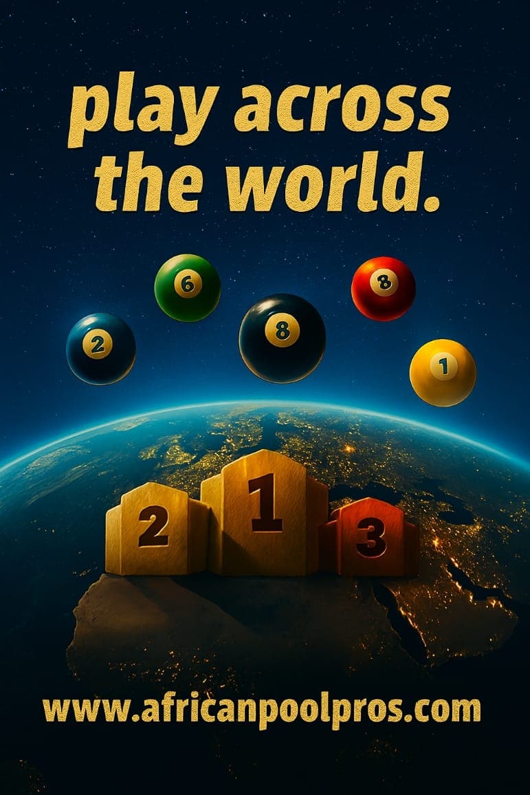 Pool ball with African flag design